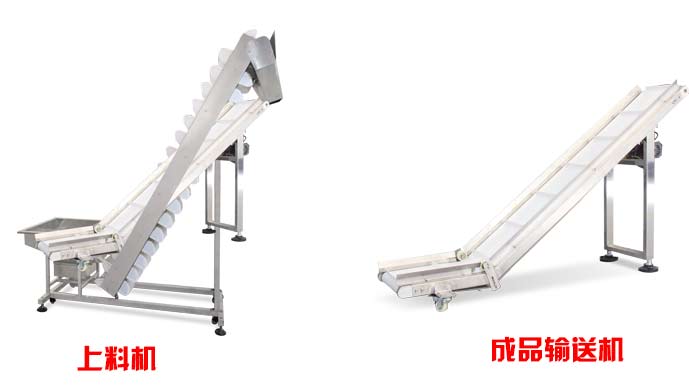 连包立式小袋食品包装机可以加装此设备成全自动包装机