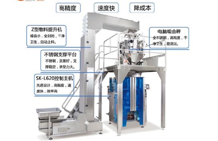 四边烫食品立式包装机图片